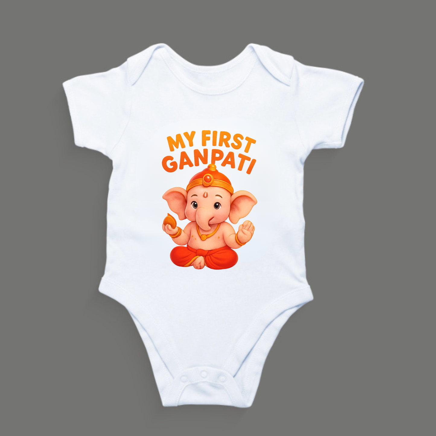 Romper: My First Ganpati – Festive Babywear for Little Devotees