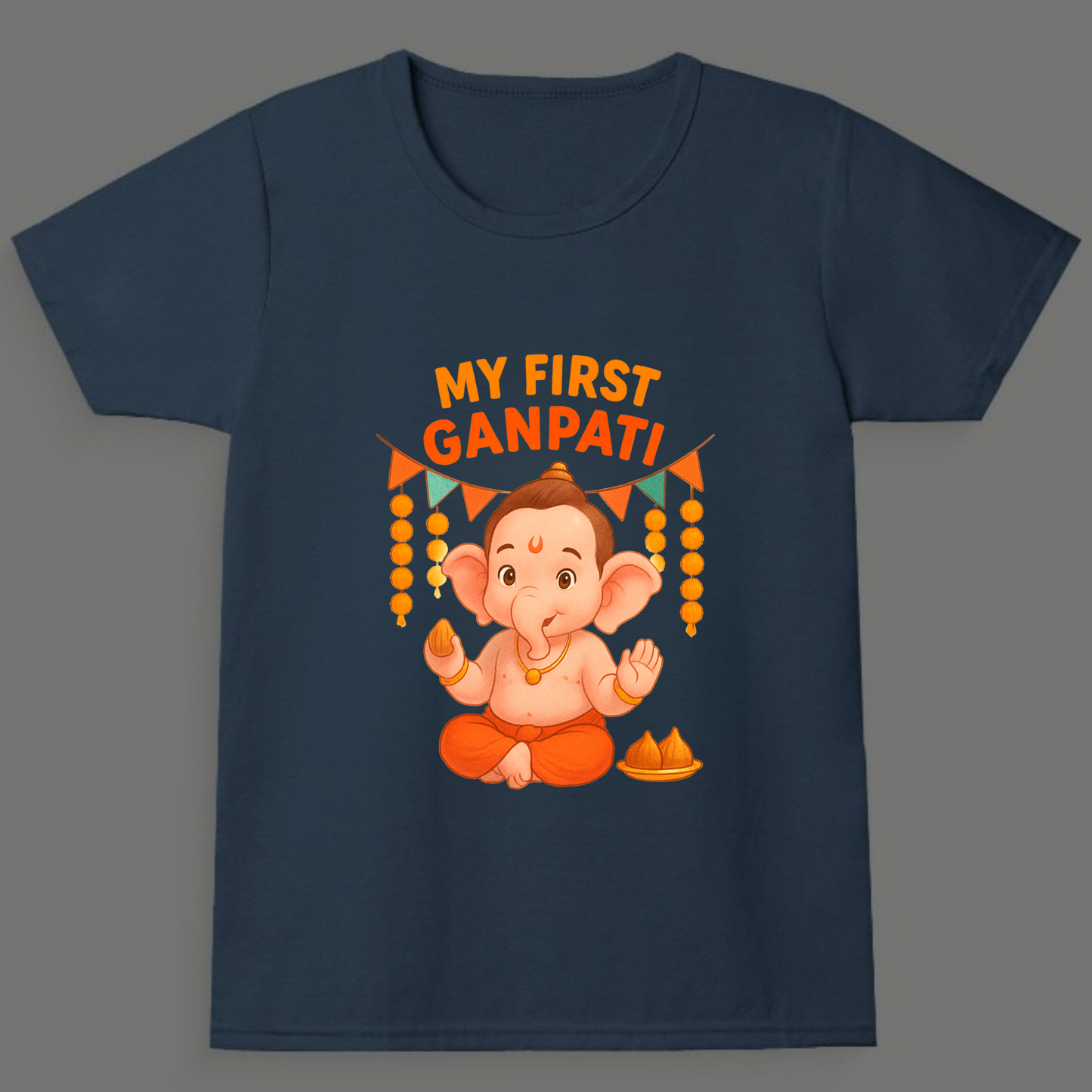 My First Ganpati – Festive Babywear - Unisex Crew Neck T-Shirt