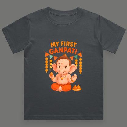 My First Ganpati – Festive Babywear - Unisex Crew Neck T-Shirt