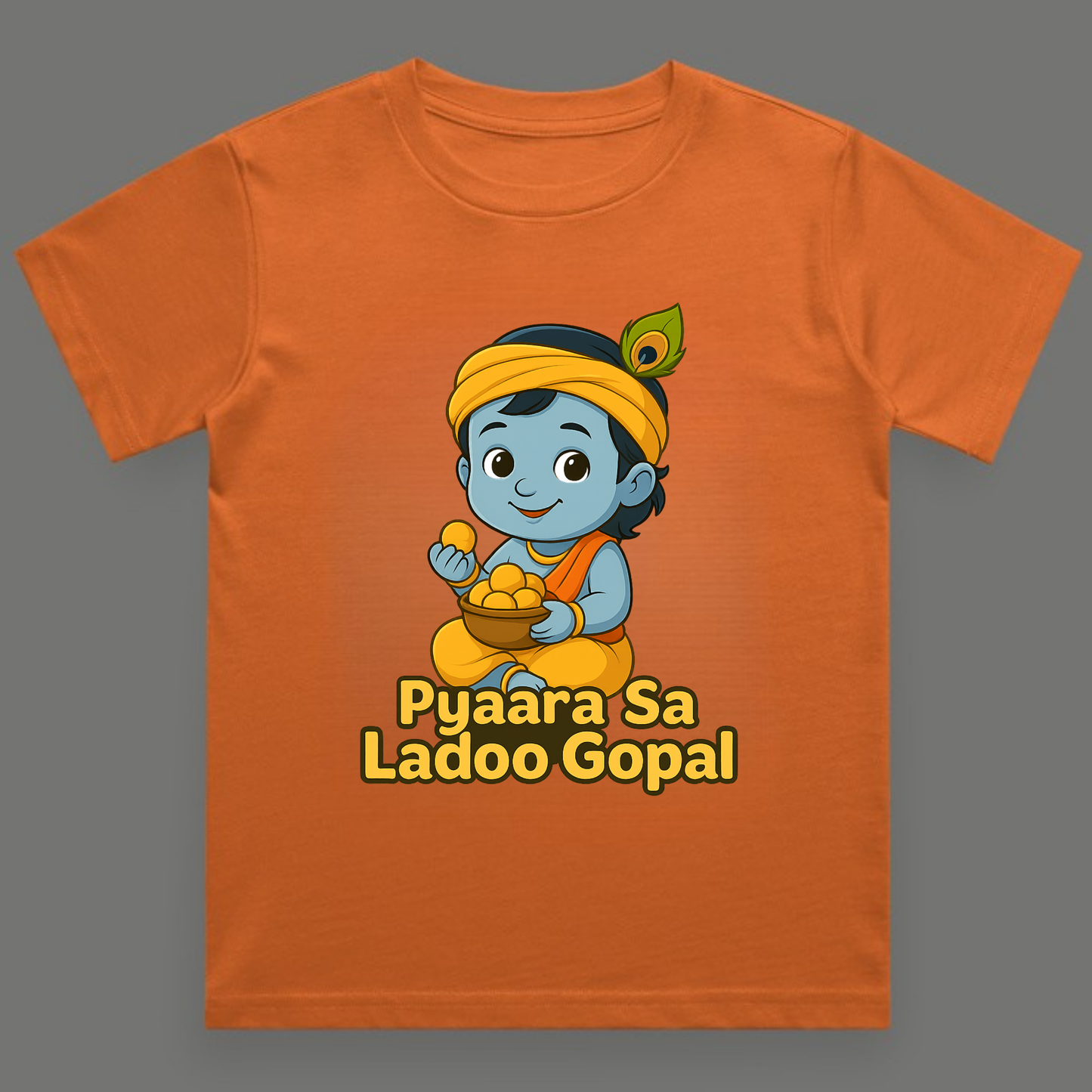 Pyaara Sa Ladoo Gopal- Boy's Crew Neck T-Shirt