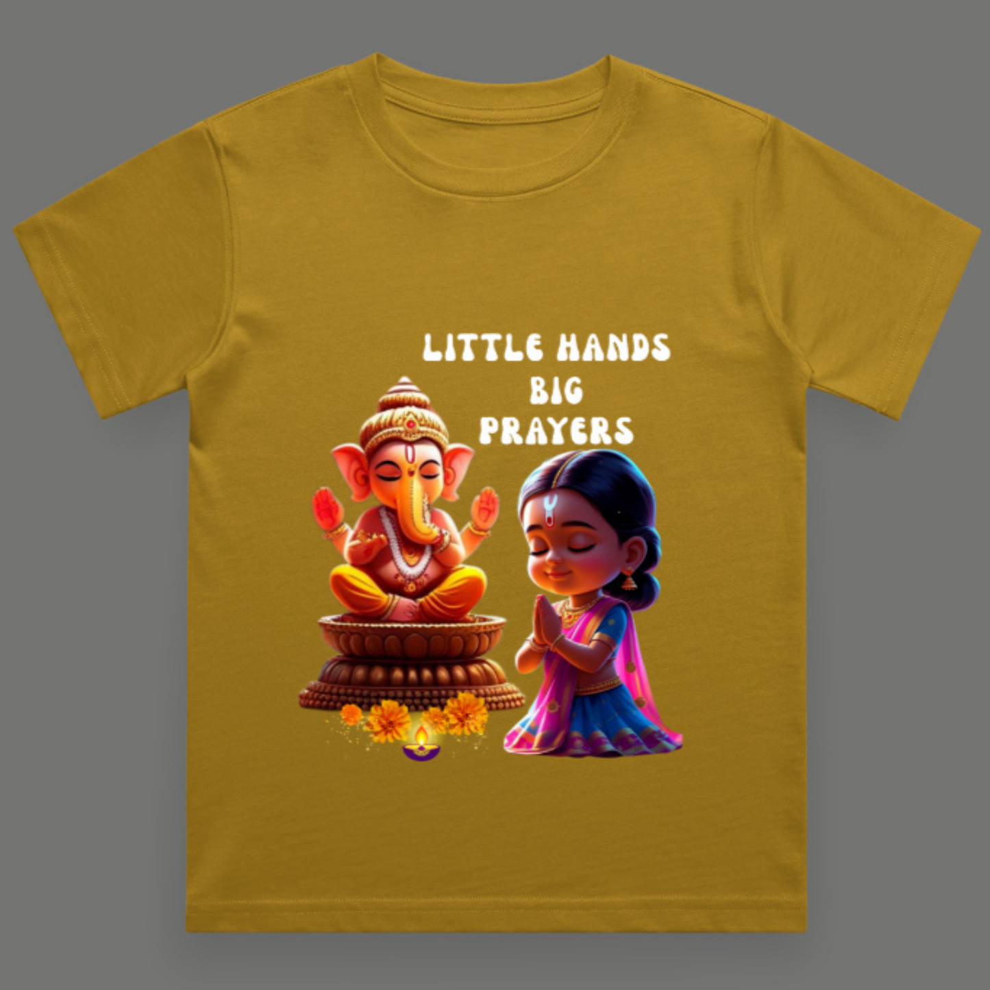 Little Hands, Big Prayers - Crew Neck T-Shirt