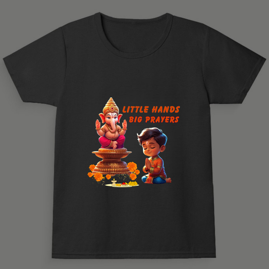 Little Hands, Big Prayers - Crew Neck T-Shirt