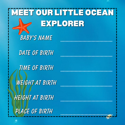 Ocean Theme Baby Memory Book