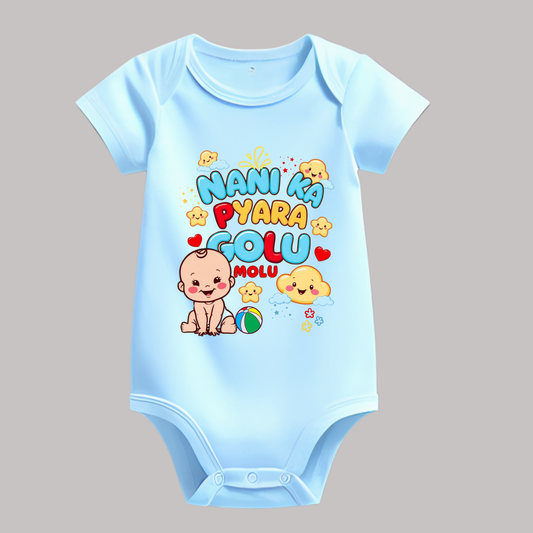 "Nani Ka Pyara Golu Molu" Toddler T-Shirt – Soft Cotton, Half Sleeve, Round Neck, Boys T-shirt