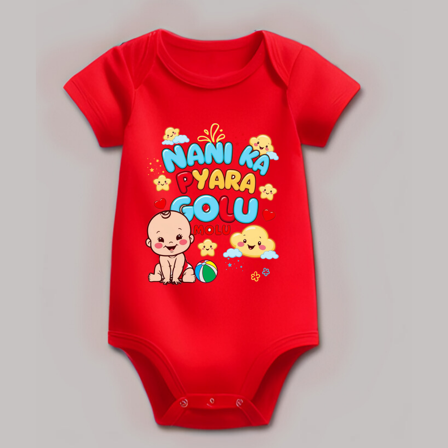 "Nani Ka Pyara Golu Molu" Toddler T-Shirt – Soft Cotton, Half Sleeve, Round Neck, Boys T-shirt