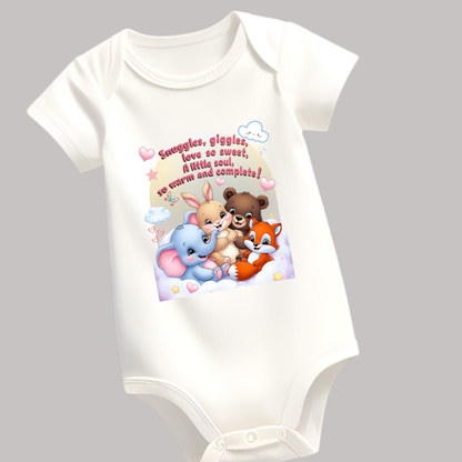 👶 Adorable Baby Romper – Soft Cotton | Cute Printed Design | Perfect Welcome Home Outfit (Unisex)