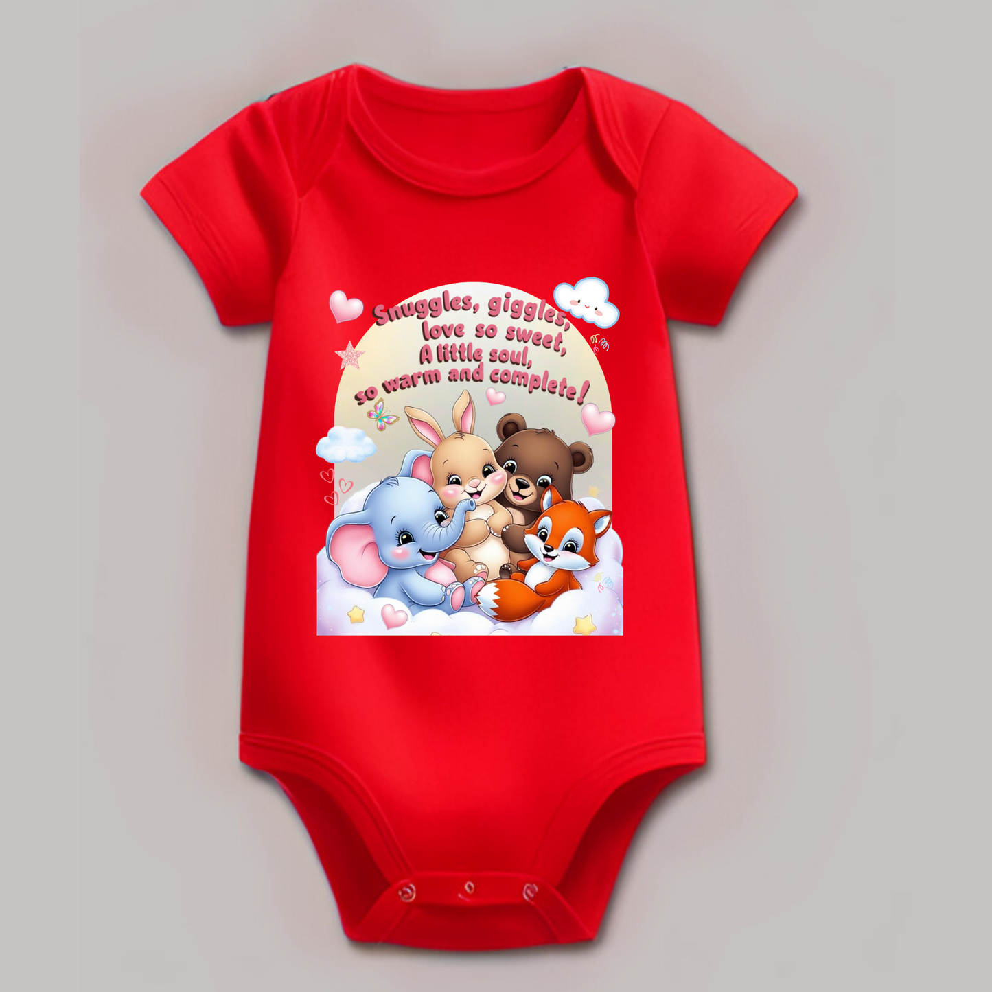 👶 Adorable Baby Romper – Soft Cotton | Cute Printed Design | Perfect Welcome Home Outfit (Unisex)