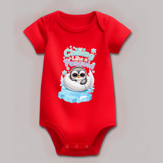 Chilling Like a Penguin Romper – Cozy & Cute Baby Outfit ( Unisex)