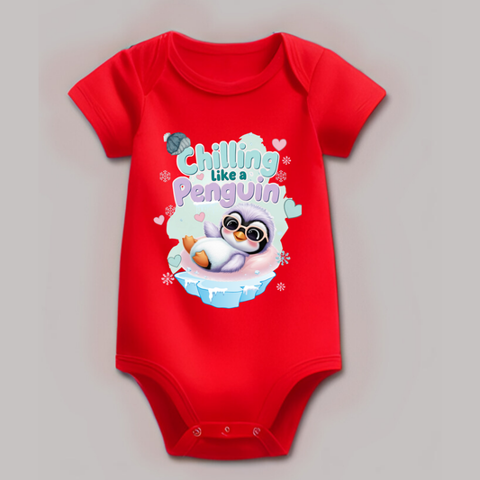Chilling Like a Penguin Romper – Cozy & Cute Baby Outfit (Unisex)