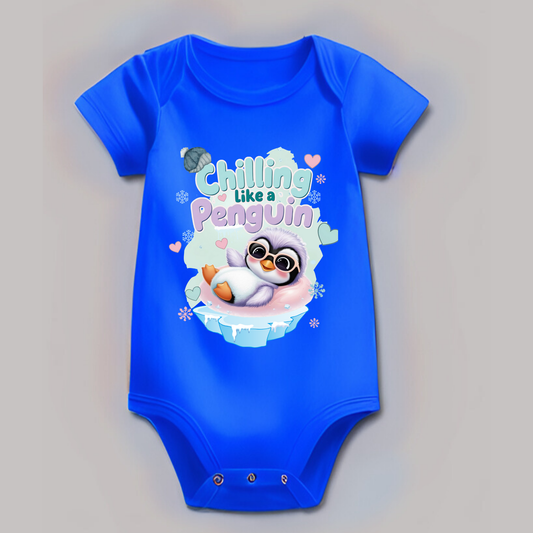 Chilling Like a Penguin Romper – Cozy & Cute Baby Outfit (Unisex)