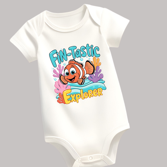Captain Finny – Ocean Explorer Baby Romper | 100% Cotton | Exclusive Design