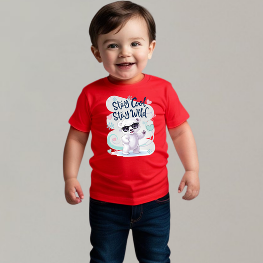 Stay Cool, Stay Wild T-Shirt – Trendy & Fun Tee for Babies & Kids