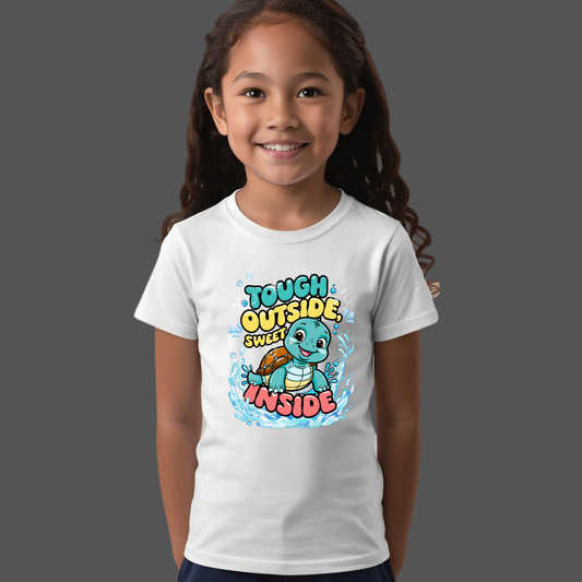 🐢 Meet Shelly the Sea Turtle! Tough Outside, Sweet Inside - Ocean Adventure Summer T-shirts for Kids