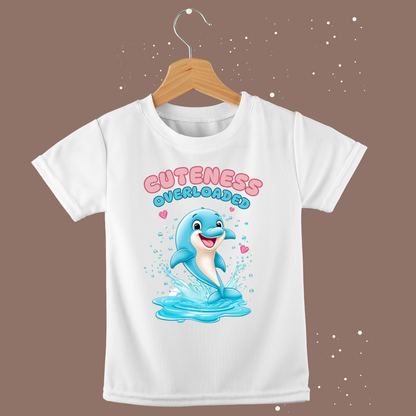 Cuteness Overloaded T-Shirt – Adorable Dolphin Tee for Babies & Kids