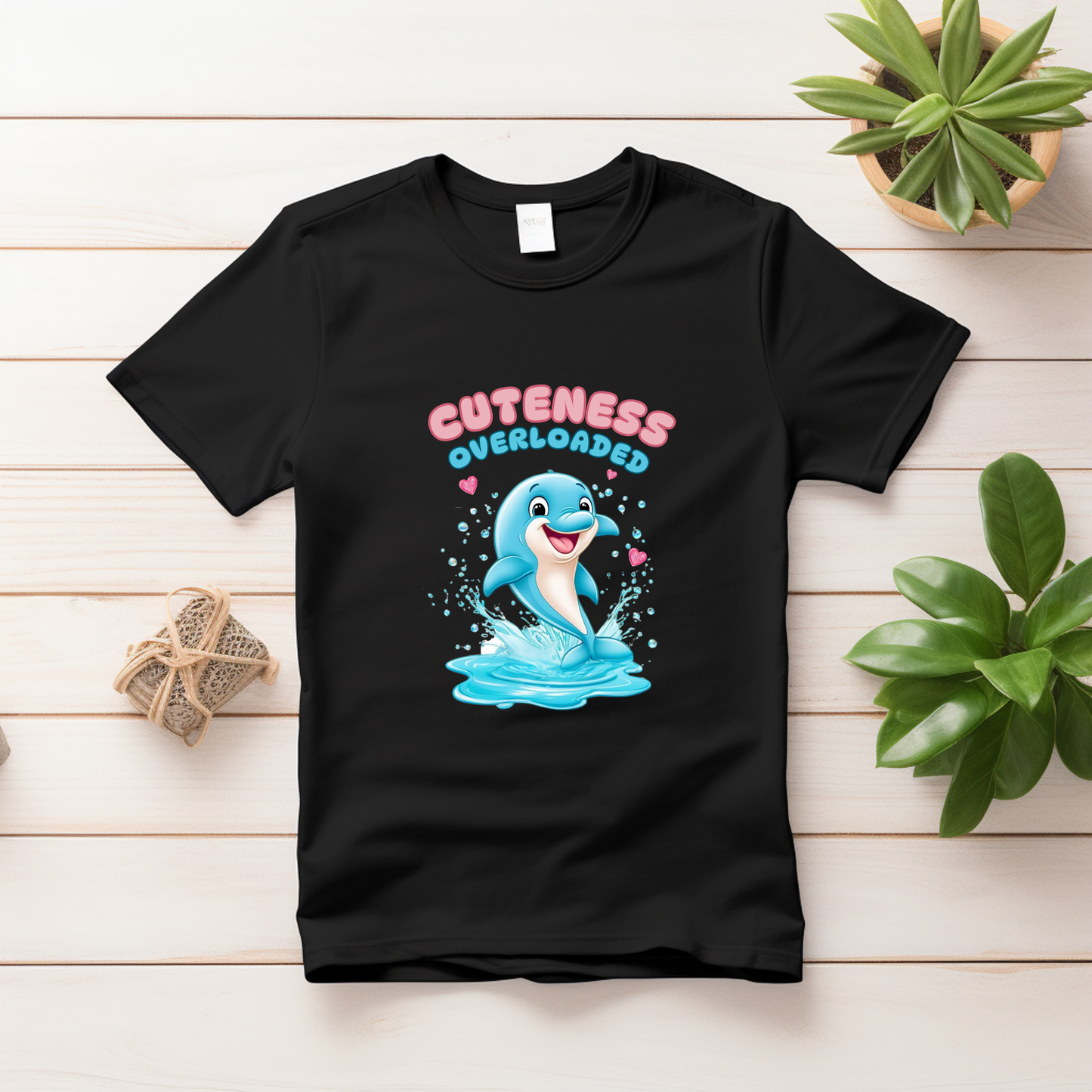 Cuteness Overloaded T-Shirt – Adorable Dolphin Tee for Babies & Kids