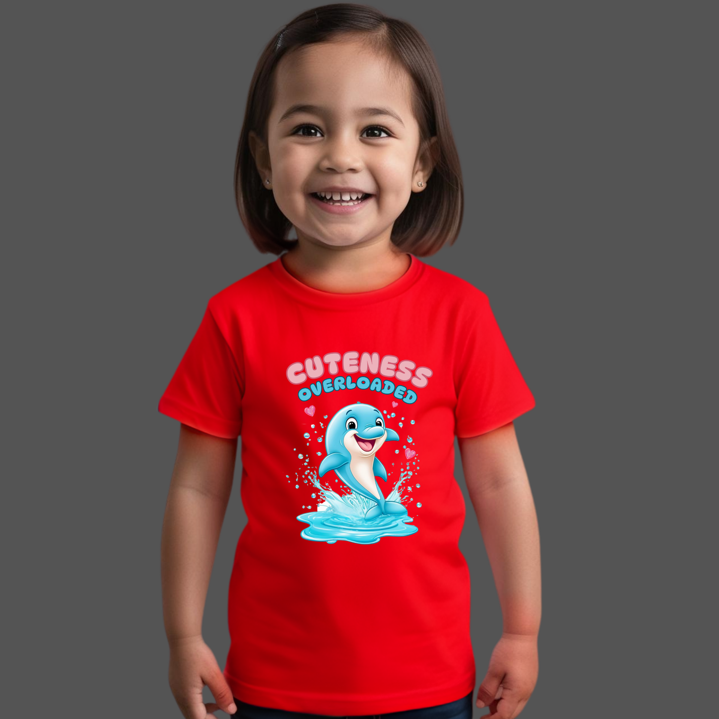 Cuteness Overloaded T-Shirt – Adorable Dolphin Tee for Babies & Kids