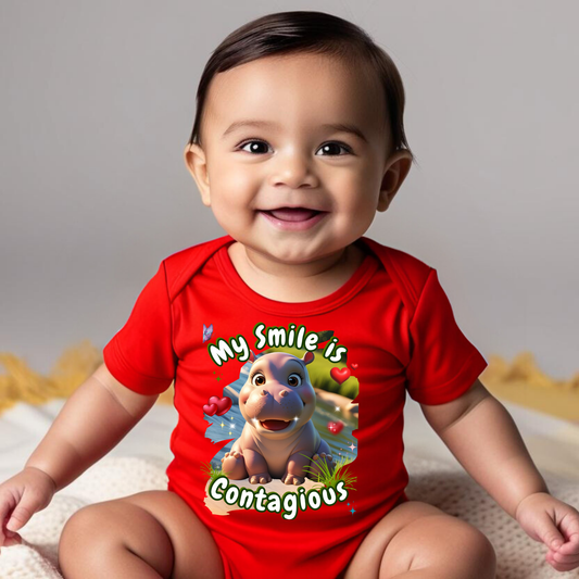 My Smile is Contagious - Unisex Baby Romper