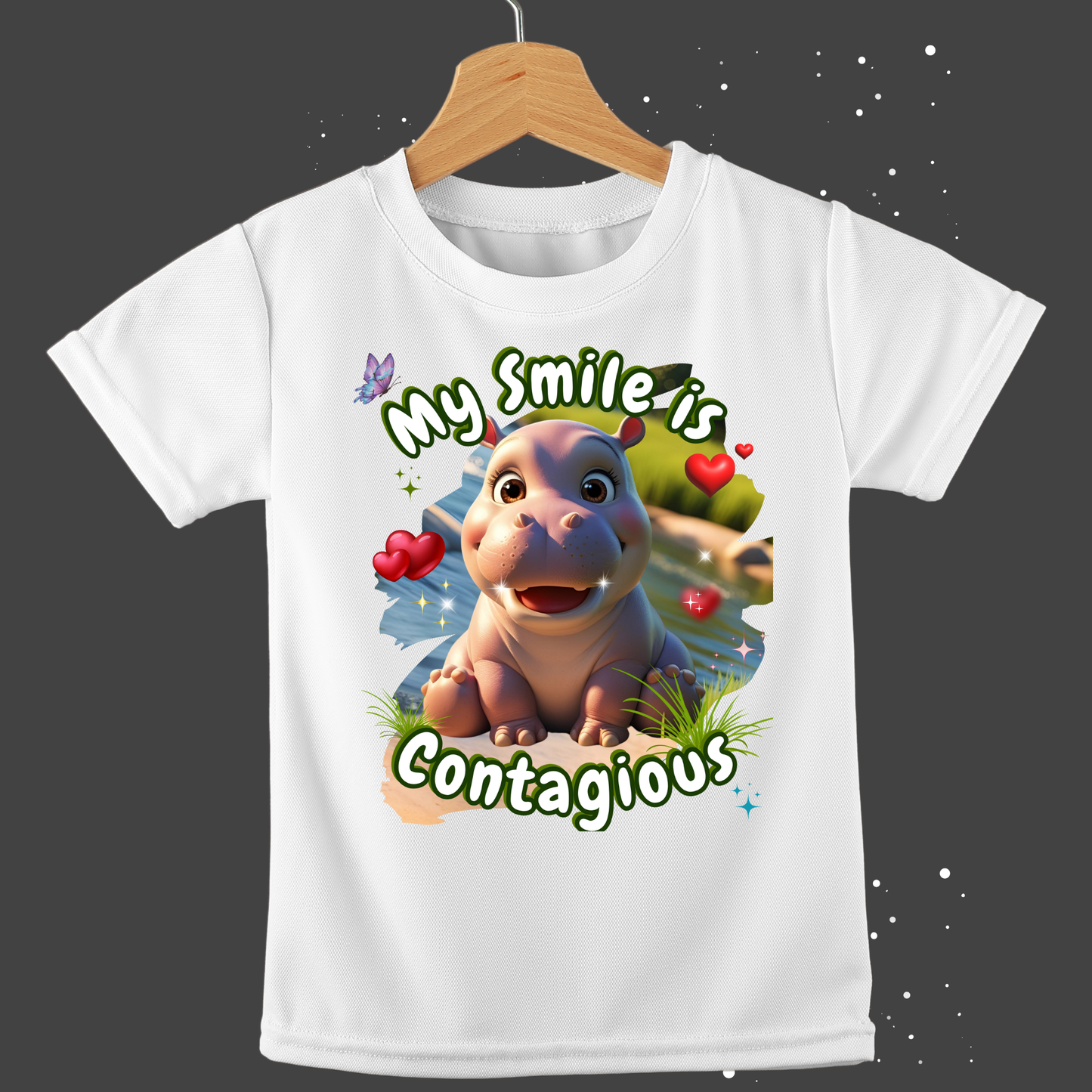 My Smile is Contagious - Baby T-Shirt -  Girls