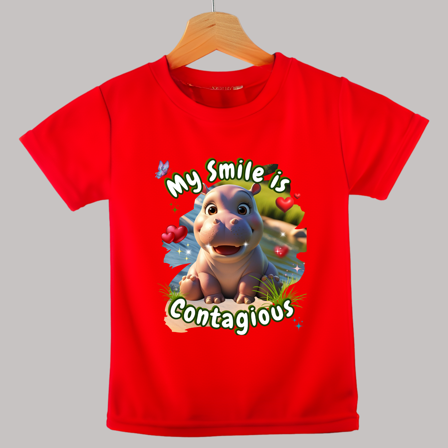 My Smile is Contagious - Baby T-Shirt -  Girls