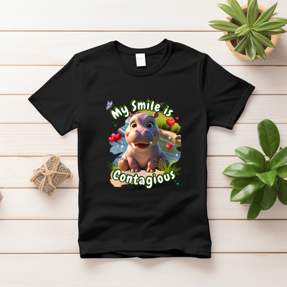 My Smile is Contagious - Baby T-Shirt -  Girls