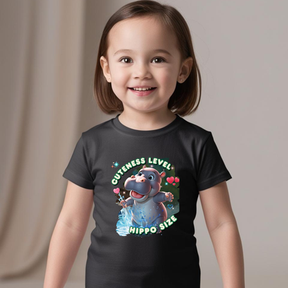 Cuteness Level: Hippo Size - Baby T-Shirt