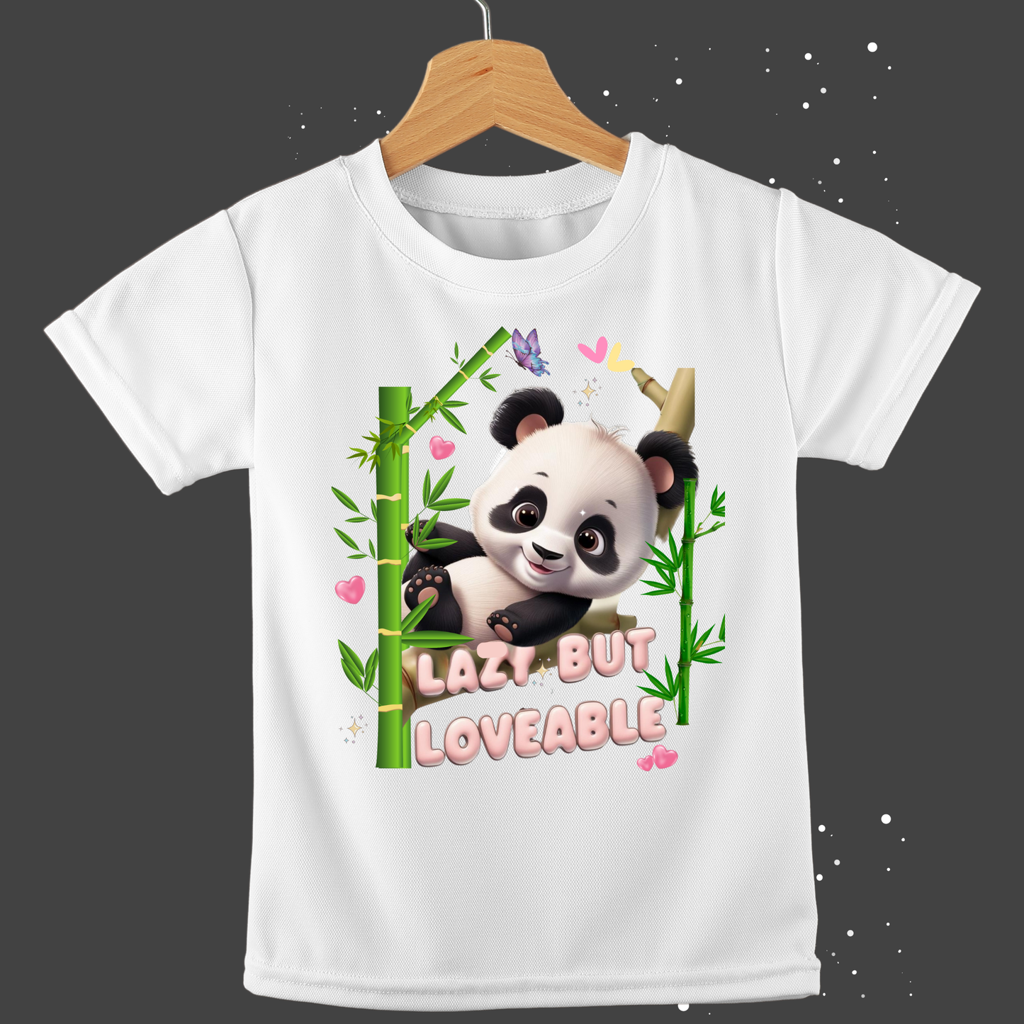 Lazy but Lovable Panda T-Shirt | 100% Cotton Kids Wear | Made in India