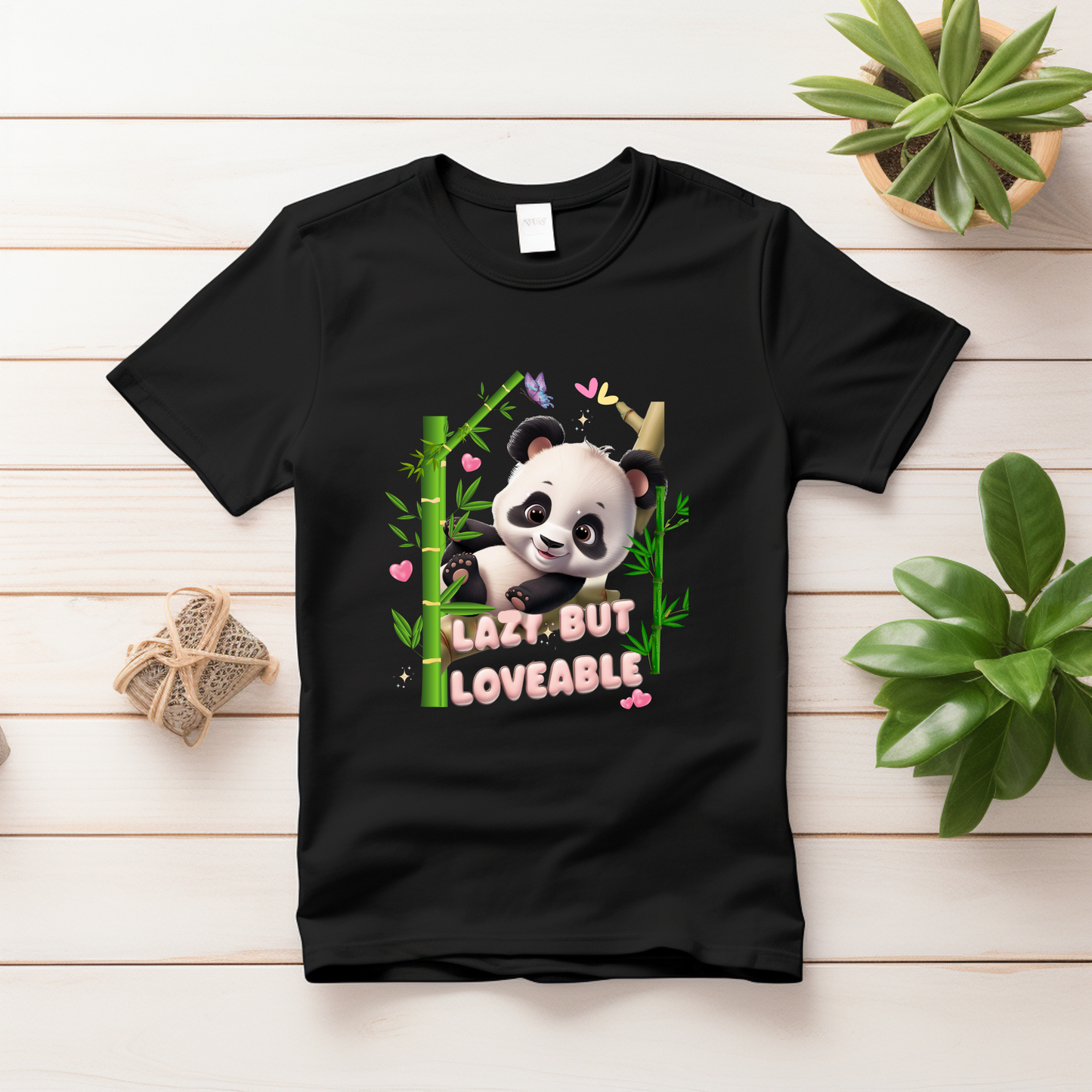 Lazy but Lovable Panda T-Shirt | 100% Cotton Kids Wear | Made in India