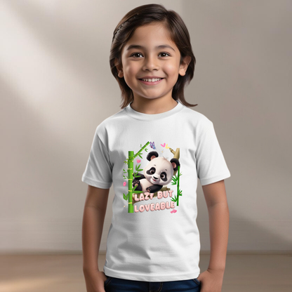 Lazy but Lovable Panda T-Shirt | 100% Cotton Kids Wear | Made in India
