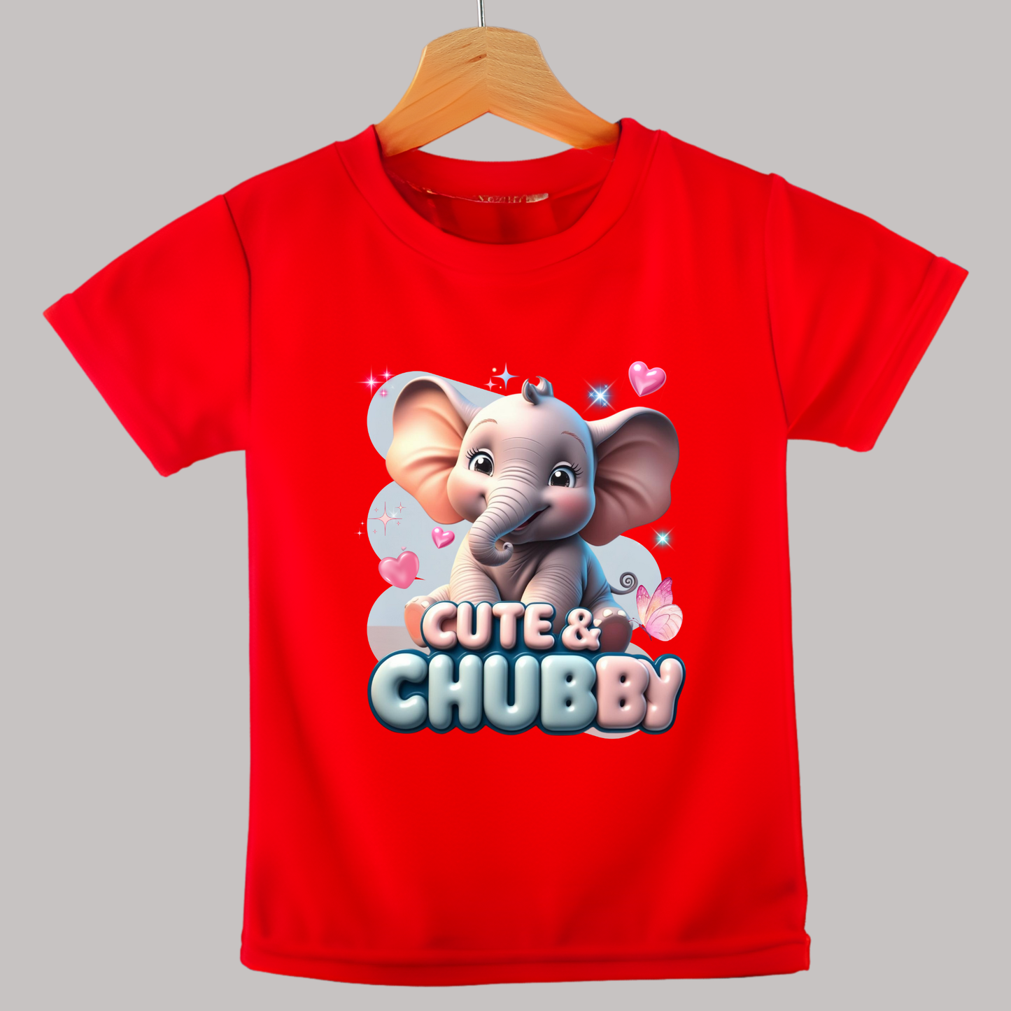 Cute and Chubby - Baby Elephant T-Shirt | 100% Cotton | Made in India
