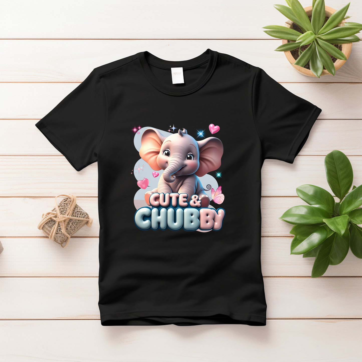 Cute and Chubby - Baby Elephant T-Shirt | 100% Cotton | Made in India