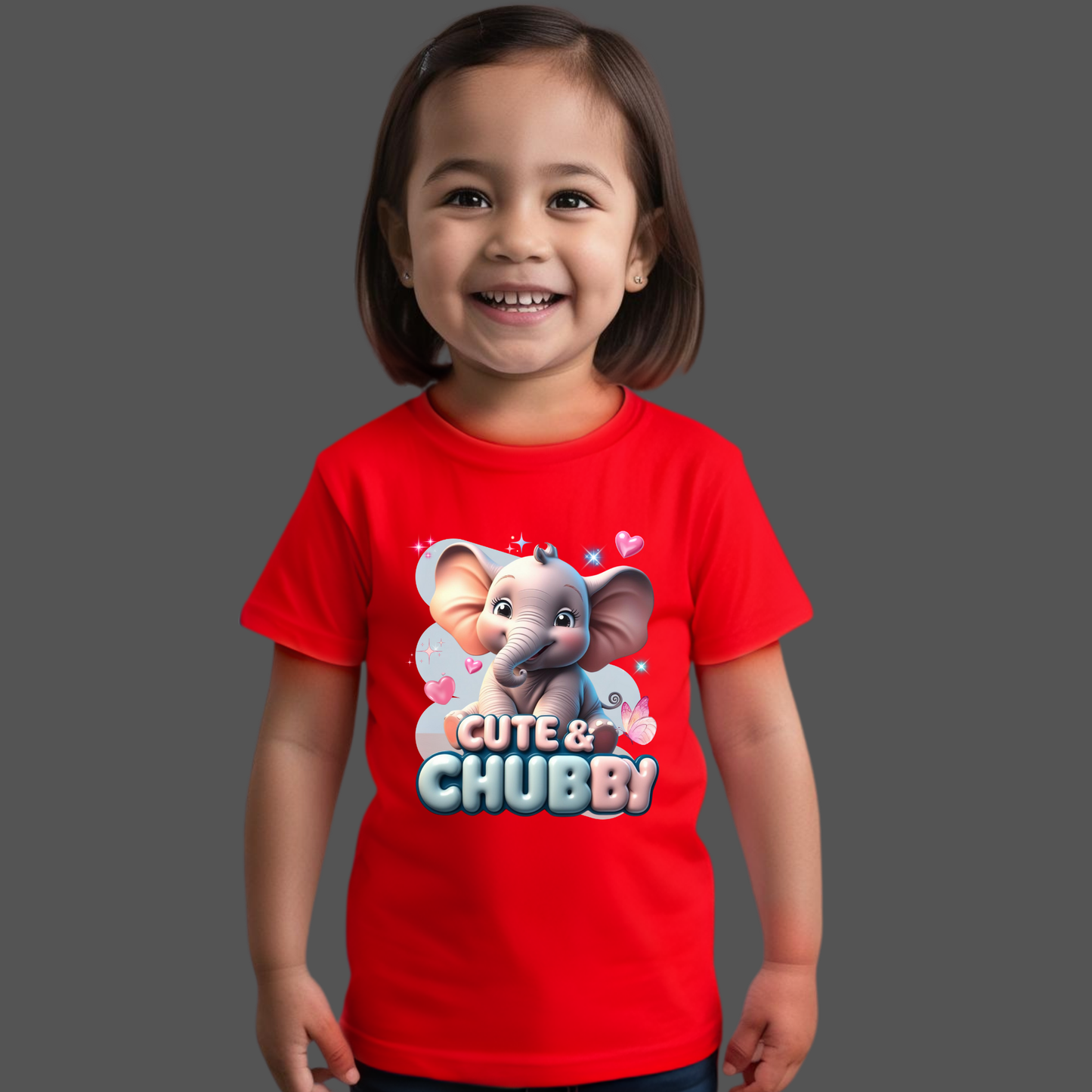 Cute and Chubby - Baby Elephant T-Shirt | 100% Cotton | Made in India