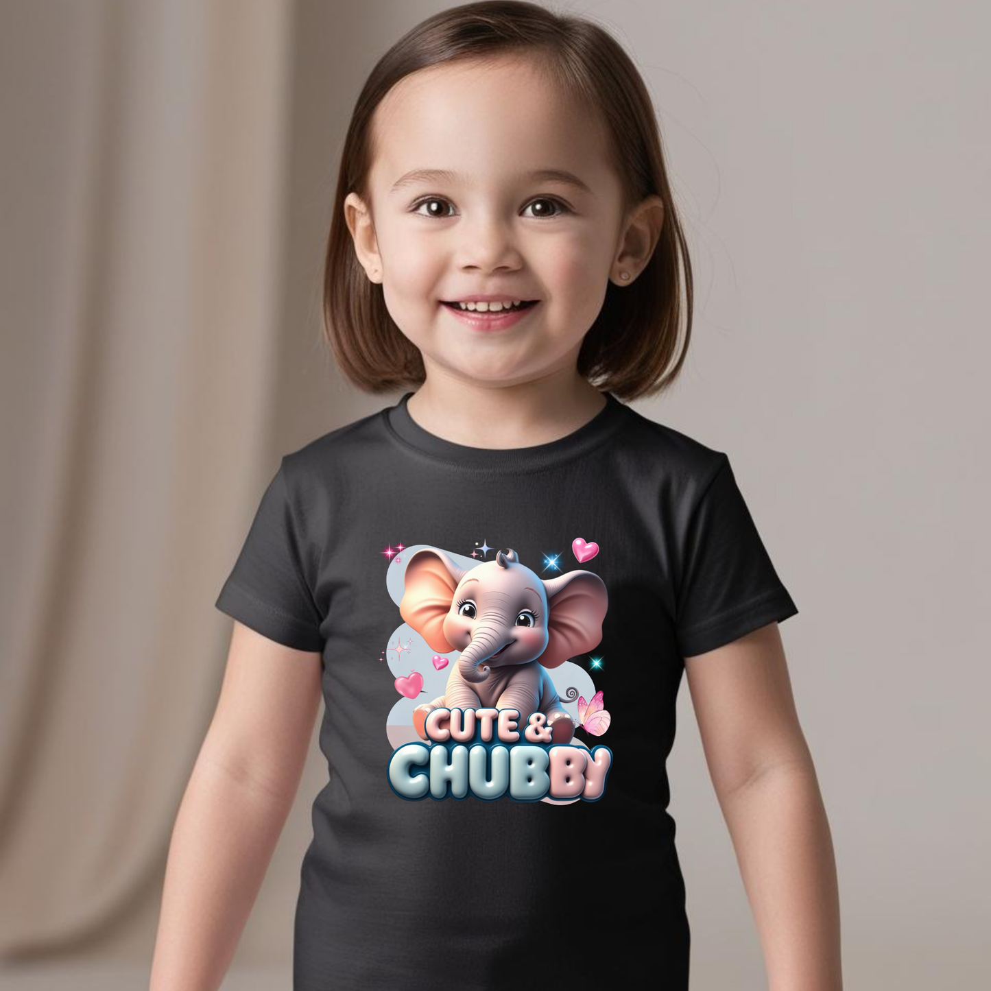 Cute and Chubby - Baby Elephant T-Shirt | 100% Cotton | Made in India