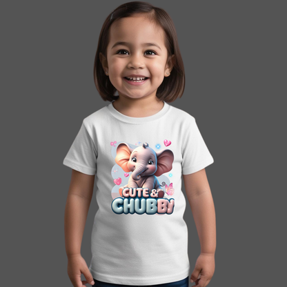 Cute and Chubby - Baby Elephant T-Shirt | 100% Cotton | Made in India
