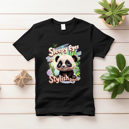 Sleepy Eyes or Stylish Disguise - Panda Design - Baby T-Shirt