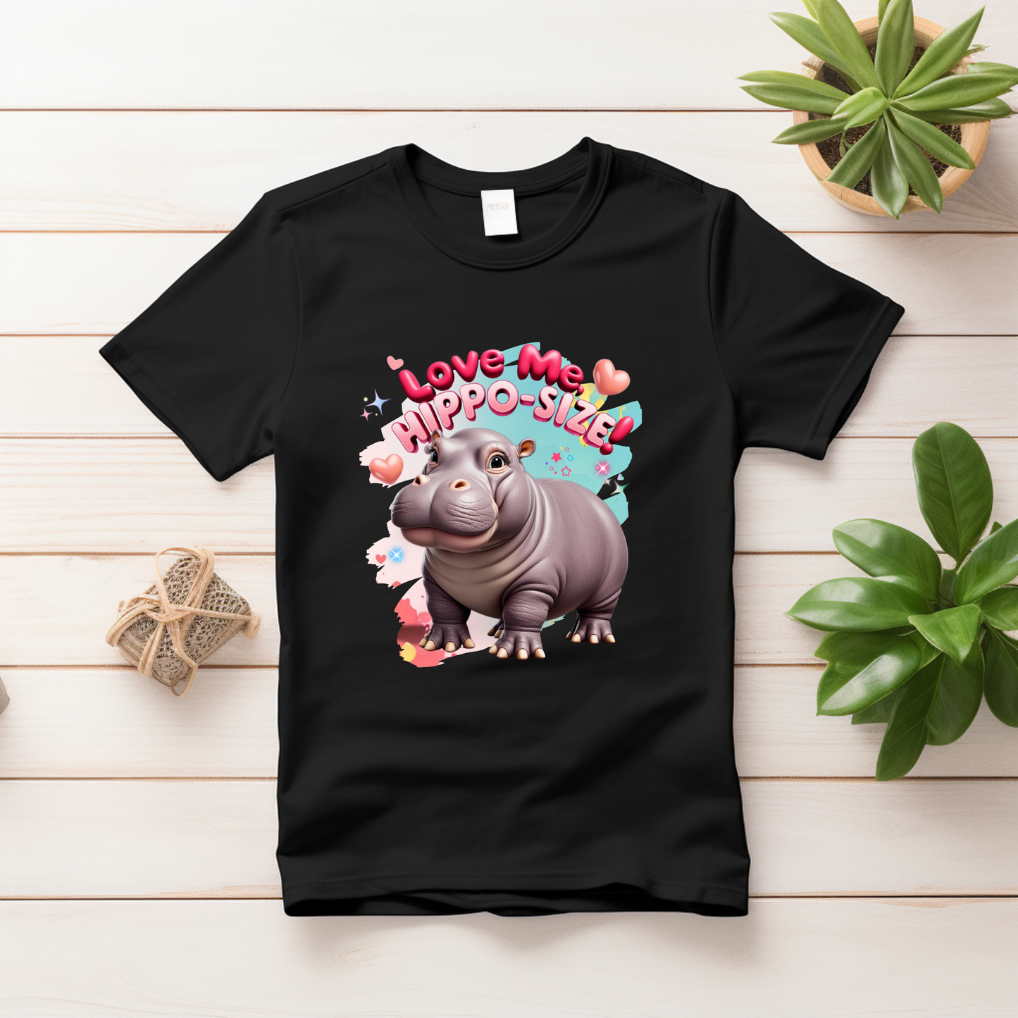 Love Me, Hippo-Size - Kids T-Shirt | 100% Cotton | Made in India