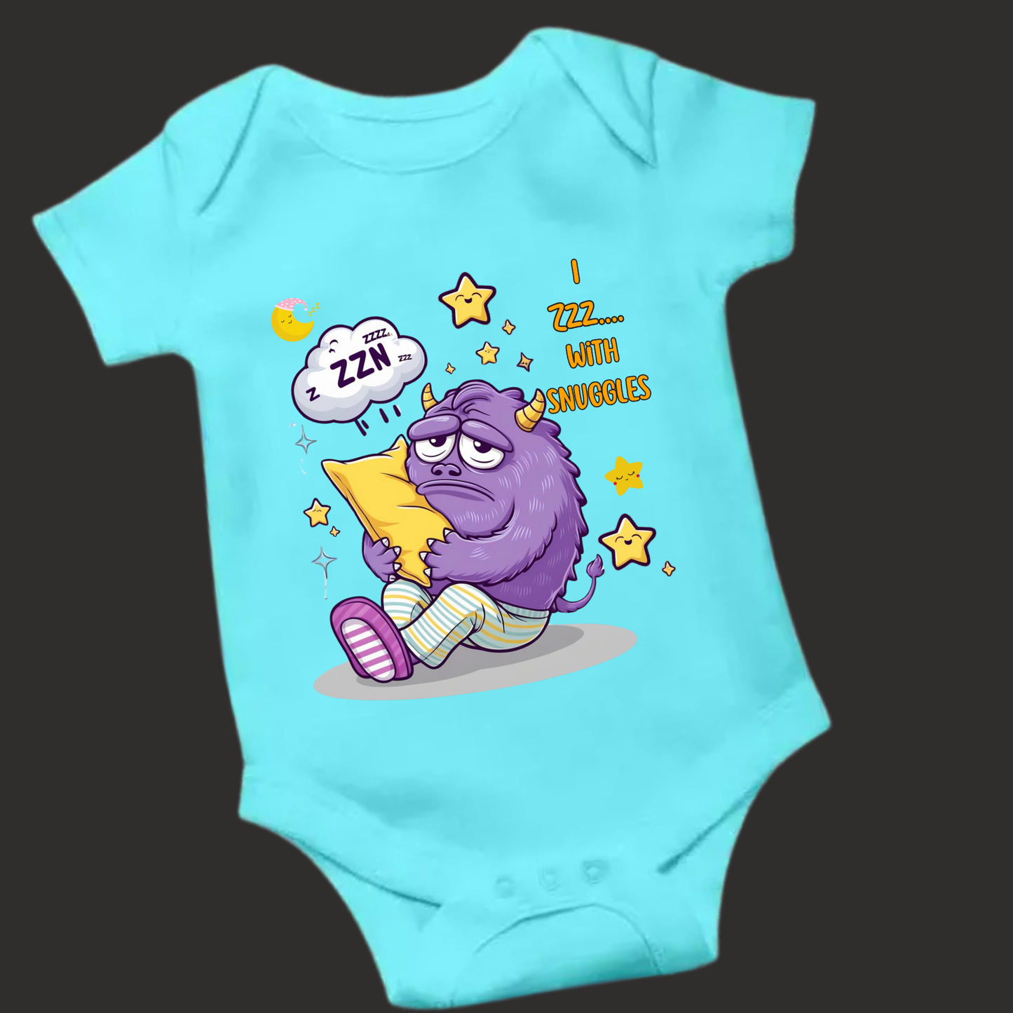 I Zzz.... with Snuggles – Cozy Baby Romper ( unisex)