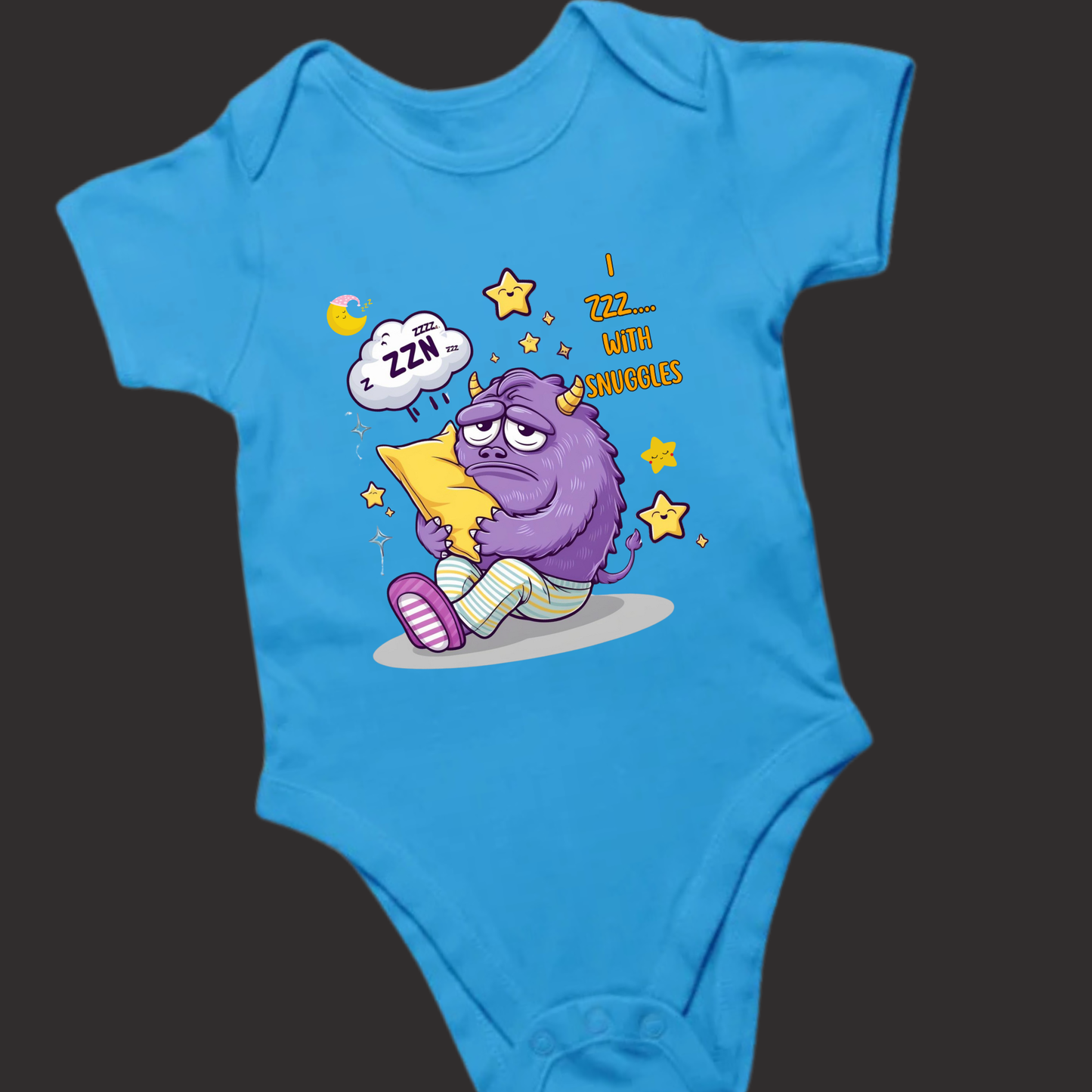 I Zzz.... with Snuggles – Cozy Baby Romper ( unisex)