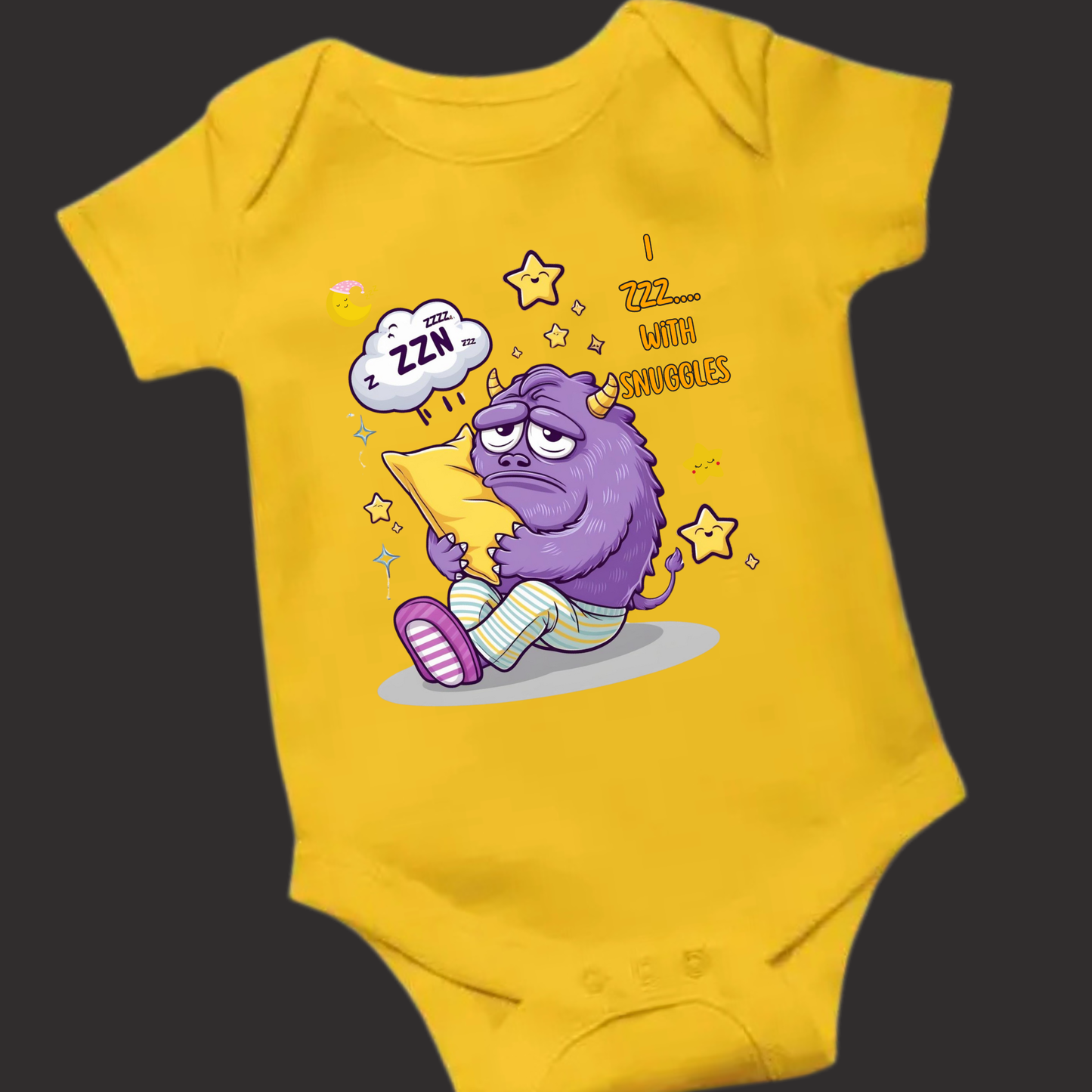 I Zzz.... with Snuggles – Cozy Baby Romper ( unisex)