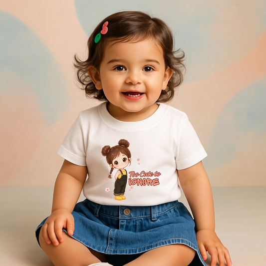 Too Cute to Ignore – Stylish Chibi Baby Girl T-Shirt for Toddlers