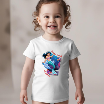 Just a Splash of Magic" Toddler T-Shirt (Ocean Mermaid Theme, 0-5 Years)