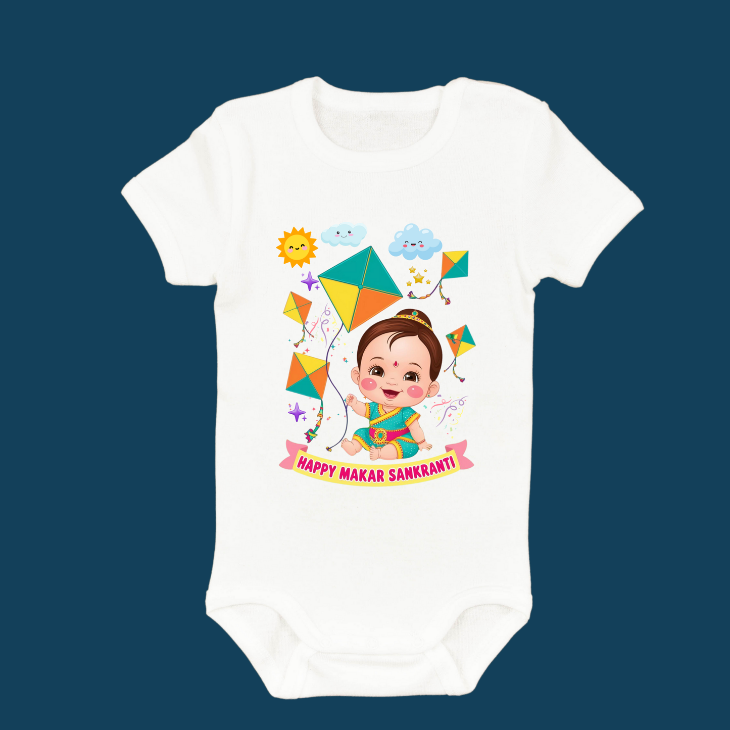 Makar Sankranti Baby Romper – Cute Festive Outfit for Toddlers