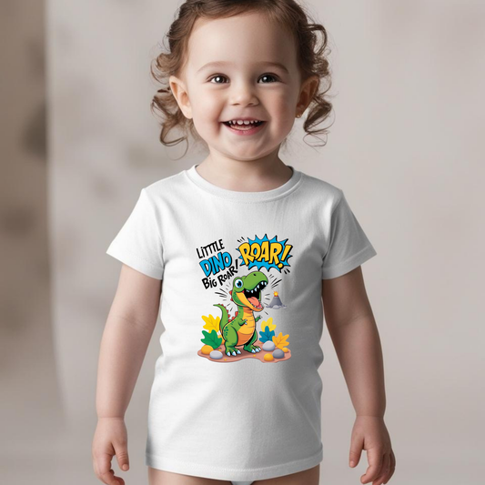 Baby Dinosaur Romper - 'Little Dino' Design | Soft Cotton Toddler T-Shirt